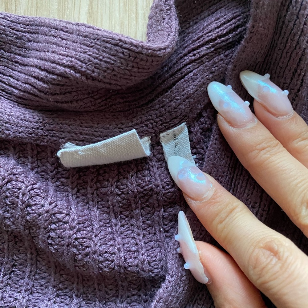 Purple Knit Cardigan - Picture 4 of 8